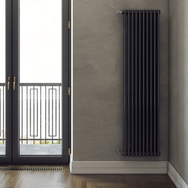 Трубчатый вертикальный радиатор Arbonia  3/3180/10 N12 3/4 RAL 9016 7016 Anthrazit Grey (боковое)